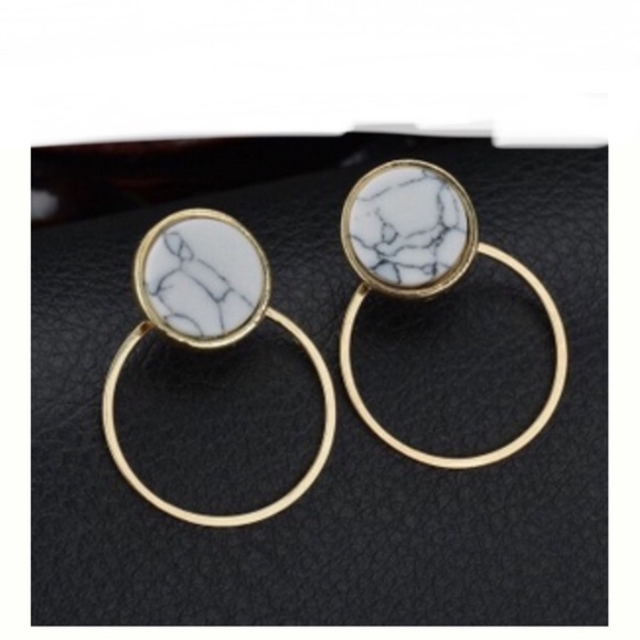 Jewelry - 3/$30 Circle Geometric Marble Earrings